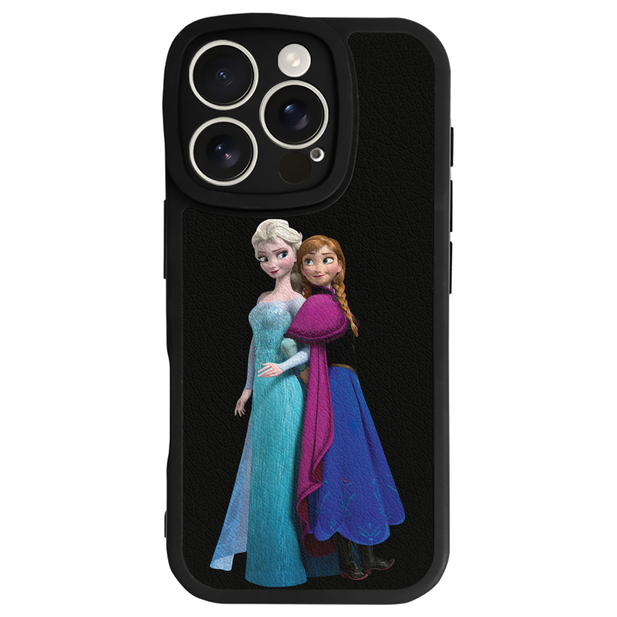 （画像用） アナと雪の女王 アンナ エルサ Frozen Anna Elsa 【iPhone 16シリーズ対応】シリコンスマホケース（レザー調） 材質：シリコン
